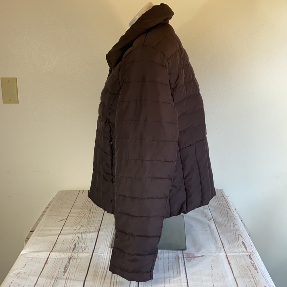 Kenneth Cole Reaction brown down women’s coat - Picture 2 of 8